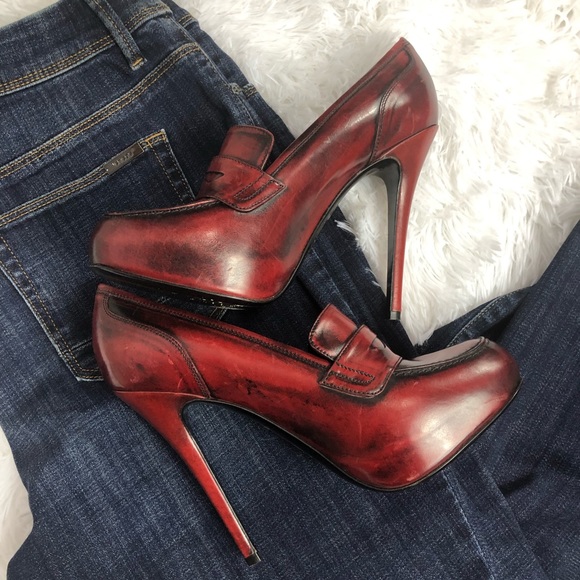 Vera Wang Lavender Label Shoes - Vera Wang Lavender Label Heeled Penny Loafer  8.5